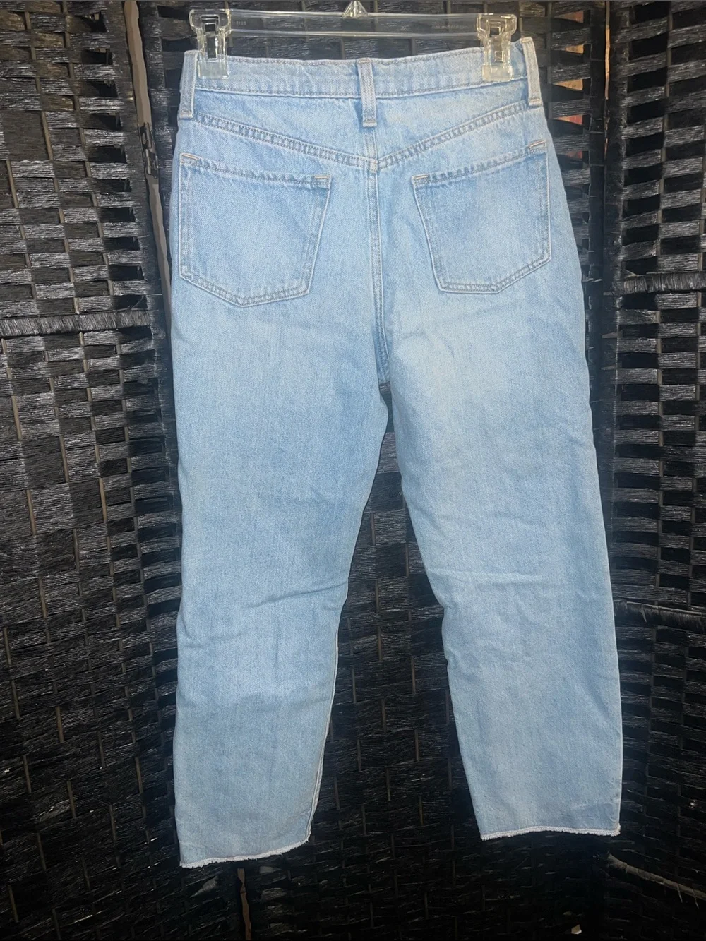 Old Navy Light Blue slouchy straight Distressed Jeans youth girls size 12
